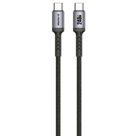 Cable De Carga Rápida Usb-C a C Antinudos 240W 1M Master-G