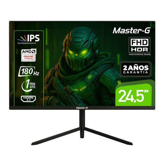 Monitor Gamer 24,5" FHD IPS HDR 180Hz 1Ms MGMG2440P Master-G