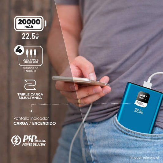 Batería Externa Power Bank 20000 Mah 22.5W UCP20LPD