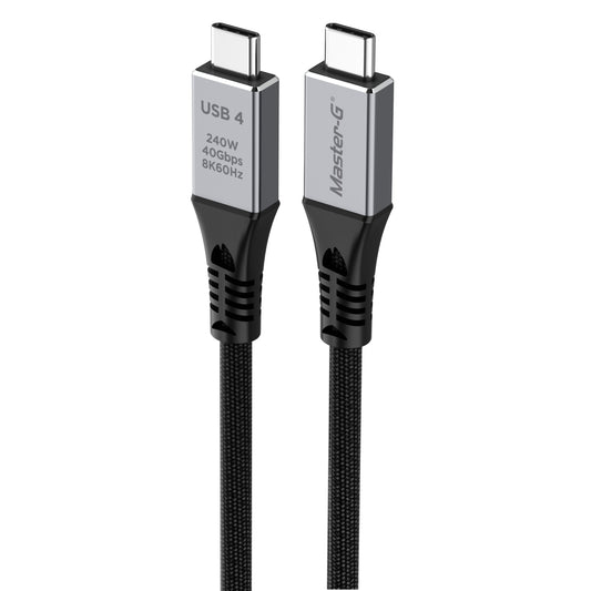 Cable USB 4 Tipo C Dual 8K 60hz 40Gbps 240W 1mt