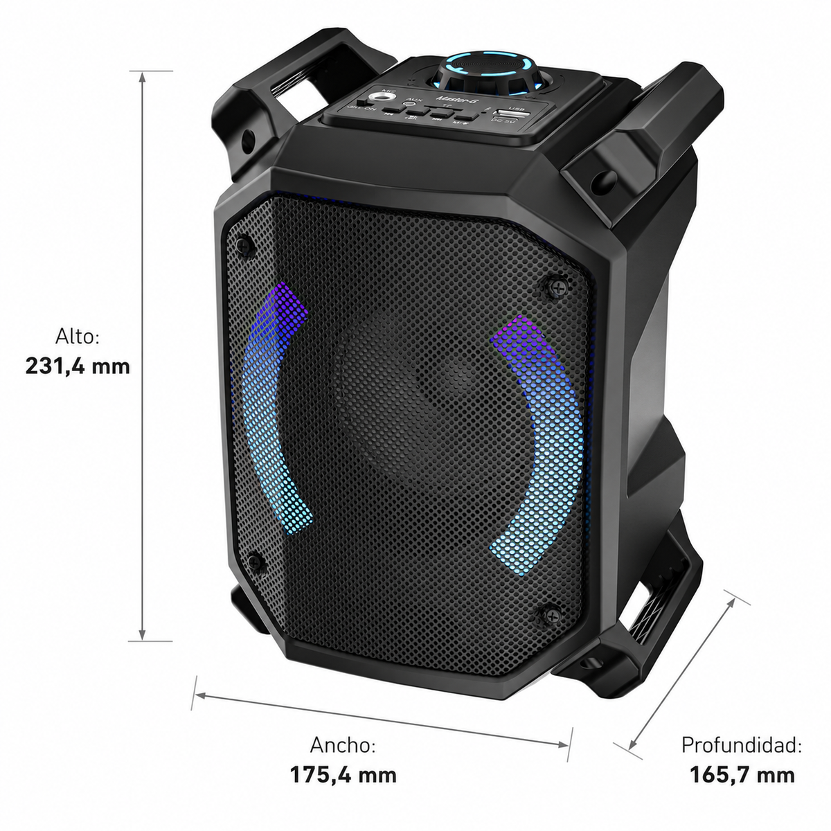 Parlante Bluetooth Karaoke Luxor One 4” Micrófono Master-G