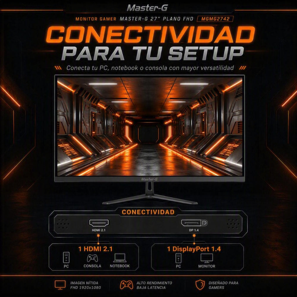 Monitor Gamer 27" FHD IPS HDR 180Hz 1Ms MGMG2742 Master-G