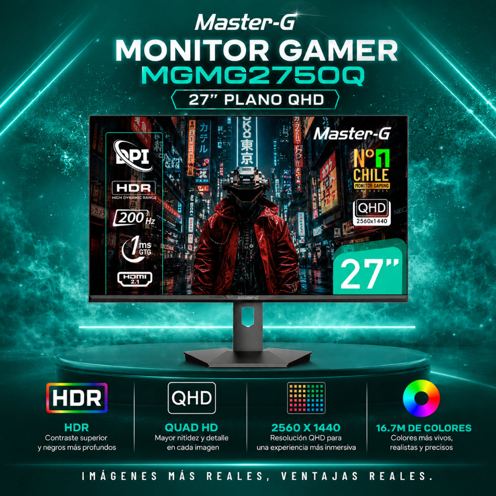 Monitor Gamer 27" QHD IPS Pivote 90 200Hz 1Ms MGMG2750Q