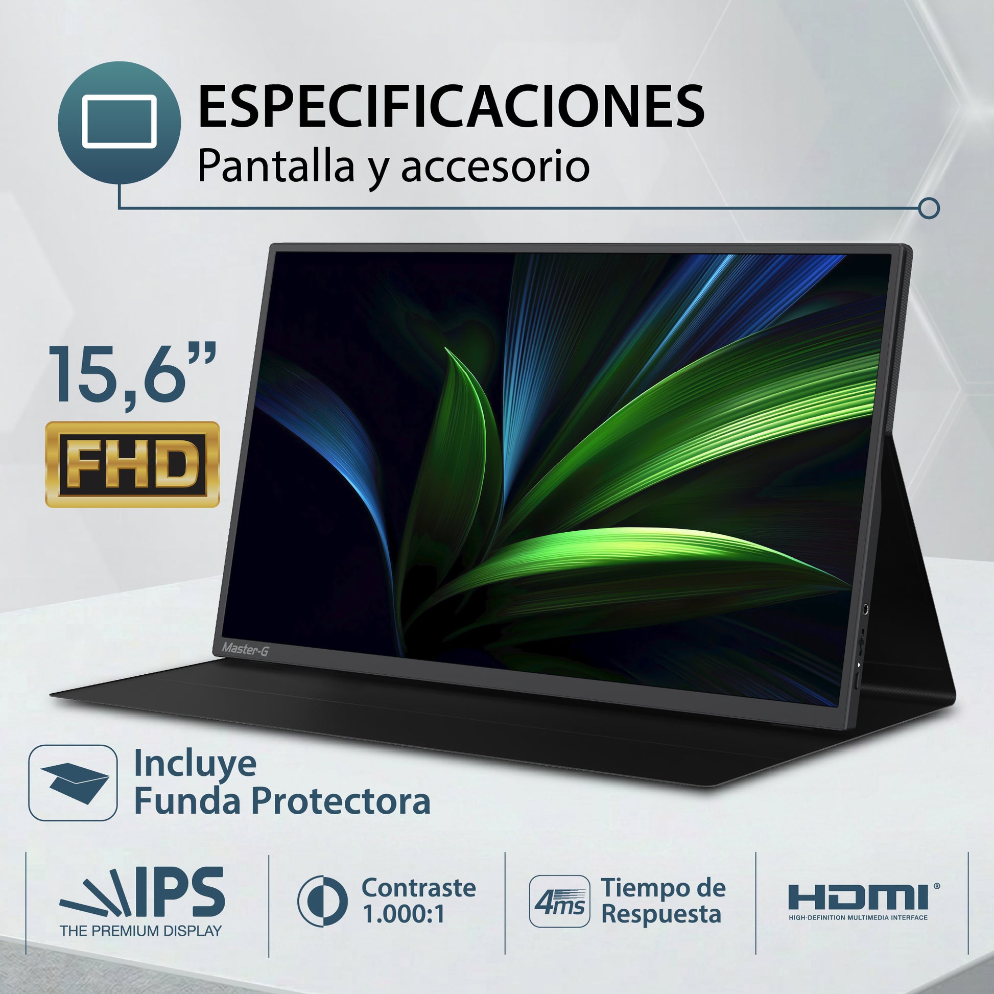 Monitor Portátil 15,6" FHD IPS 60hz 4ms MGMPNOMAD Master-G